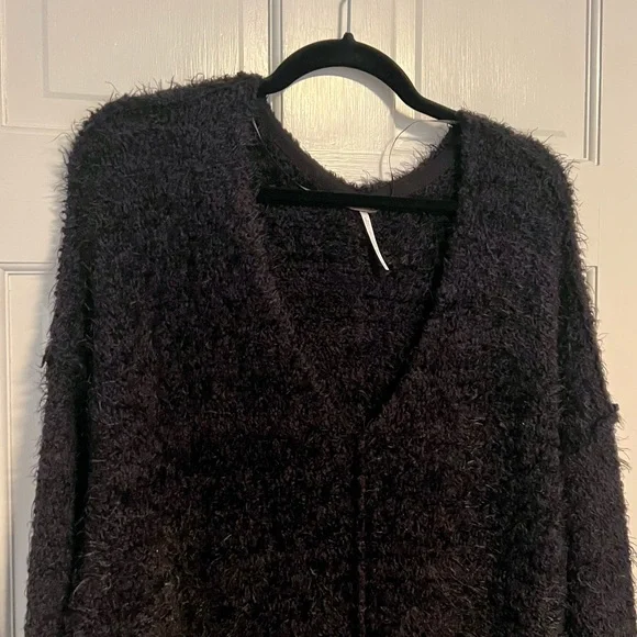 Free People | Icing V-Neck Sweater, Black, Size M - NWT - Picture 6 of 13